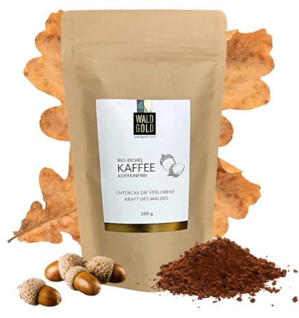 WALDGOLD Bio Eichelkaffee | 200 g | Pulver | Der ideale Kaffeeersatz | koffeinfrei | glutenfrei | Auch super als Cold Brew