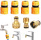 TREABEAR 7PCS Adattatore Tubo Acqua, Adattatore Rubinetto Cucina 1/2 e 3/4 2 in 1, Rubinetto 1/2 Adattatore, Filettature Interne 22 Mm E Esterne 24mm Rubinetto Raccordo 1/2, Innesto Rapido Acqua 1/2