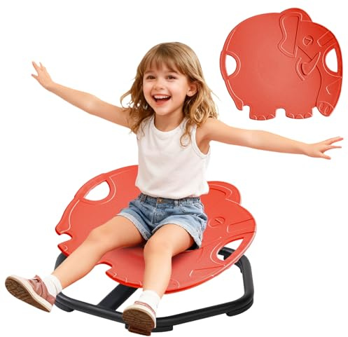Carrousel Chaise pivotante pour enfant avec poignée, chaise pivotante à 360°, jouet d'autisme, aide à l'entraînement physique et à l'équilibre, chaise d'équilibre pour garçons et filles