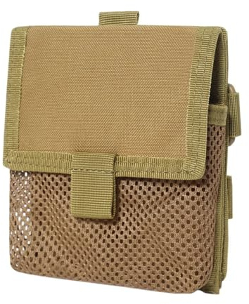 Borsa MOLLE modulare - Borsa tattica espandibile e organizer, borsa multifunzionale per accessori per esterni, trasporto quotidiano, escursionismo, campeggio, equipaggiamento militare (Khaki)