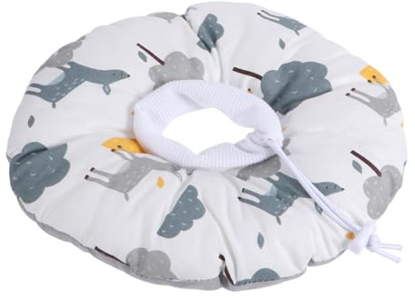 FONDOTIN Elizabethan Collar Katzenhalsband aus Leichtes Verstellbares Schutzkragen für Wundversorgung Geeignet für Katzen und Kleine Hunde Modisches Design mit Niedlichem Muster Vielseitig
