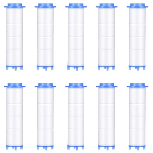 Telooco Lot de 10 filtres de rechange pour pommeau de douche 7,5 x 2,4 cm en coton PP