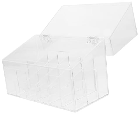 Hemobllo Organizador de Lápiz Labial de Escritorio con Tapa Antipolvo, Caja de Almacenamiento de Ps para Maquillaje en Casa, Soporte Funcional para Mantener Ordenados los Brillos de Labios