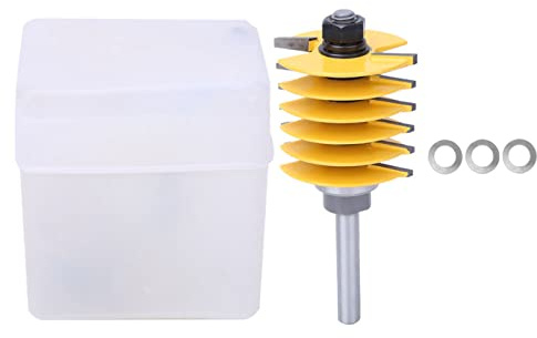Punta per fresa per giunti a dita con gambo da 8 mm, fresa per giunti per tenoni per fresatura del legno, testa di taglio in lega YG6 con design anti-contraccolpo, per fresatrice