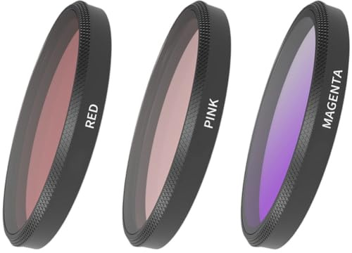 MoSundi Lot de filtres de plongée pour caméra d'action Insta360 GO Ultra - Rose, rouge, violet - Améliore la photographie sous-marine