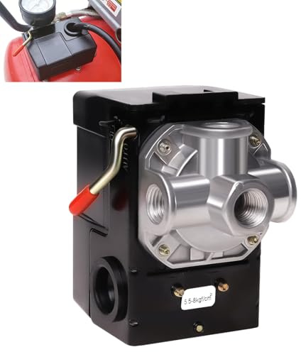 LF10-4H Pressure Switch, 4 Port Air Compressor Pressure Switch Replacement Control NPT1/4 95-125 PSI 20A