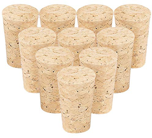 10 Stück Korken, Bastelkorken Weinkorken Flaschenkorken Naturkorken Natur Dekorieren Bastelzubehör für Kinder, Erwachsene Hobby Bedarf 22 × 17 × 35 mm