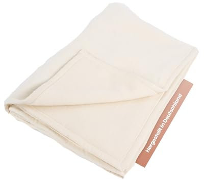Ritter Decken Perulama Alpaka Decke 100 x 150 cm – Weiß - Hochwertige Naturhaardecke aus 80% Baby-Alpaka & 20% Schurwolle – Made in Germany