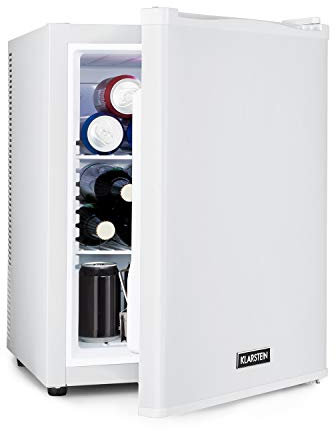 Klarstein Mini Kühlschrank für Zimmer, 40L Mini-Kühlschrank für Getränke & Kosmetik, Kleine Minibar, Kühlschrank Klein & Leise, Verstellbare Ablagen, Kleiner Skincare Kühlschrank 5-15°C