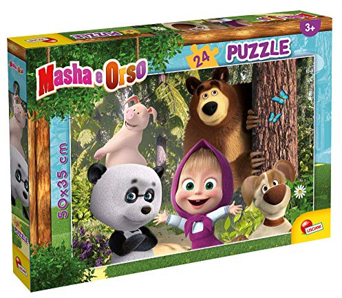 Lisciani Games - Masha Puzzle Plus 24 - We become Friends, pussel för barn, 86085