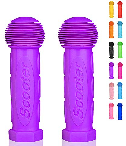 OTFAITP Scooter Grip Handlebar 1 Pair Bicycle Grip Fit for 2-3-4 Wheels Kid Kick Scooters,Children Bike,Rocking car,Drifting Scooter,Swing Scooter,Push Cart (Purple)