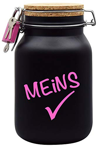 Spardose Meins Geld Geschenk Idee Schwarz XL