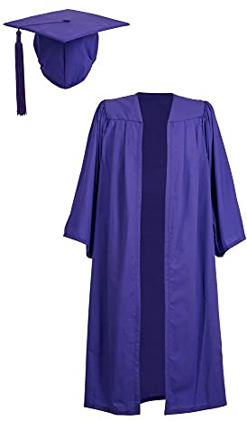 Value Graduation Gown and Cap Unisex, Academic Ceremony Costume for University& High School, Teen Outfit, Robe and Elasticated Mortar board Colours