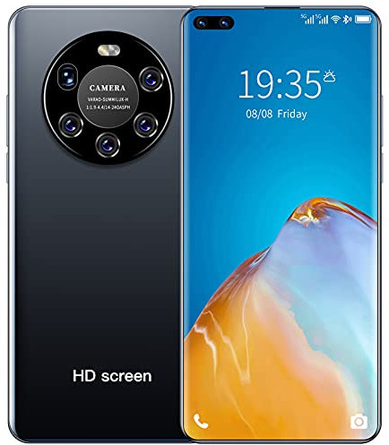 8GB + 128 GB Smart Phone Incorporado Todo en uno de 7,2 Pulgadas Pantalla Perforada,Negro