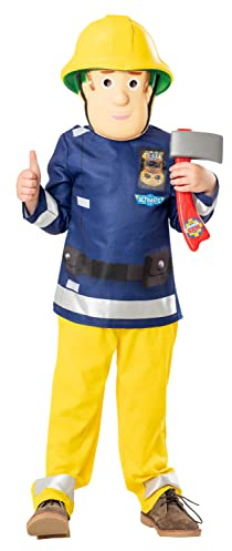 Rubies Costume Sam le pompier 3015975-6000 pour enfant 5-6 ans, multicolore, 5-6 ans, Halloween
