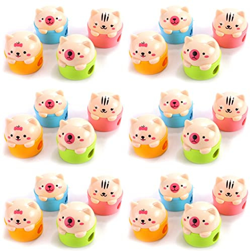 JZK 24 temperamatite per piccoli animali con contenitore per borse per feste, regali di compleanno e premi di gioco per bambini e ragazze