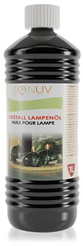 ZONUV Huile de lampe à paraffine Liquide Pure à 99% ZONUV pour les lampes à kérosène, les torches et les lampes à huile, combustible liquide, utilisation intérieure et extérieure (1 litre)