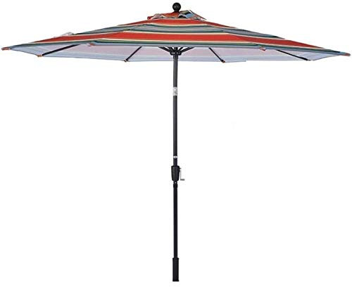 NOALED Garten-Sonnenschirme für den Außenbereich, 10 Fuß / 3 m, für Terrasse, Garten, Strand, Mehrfarbig, Sonnenschirm mit Kurbel und Neigung, Marktschirm-Sonnenschutz