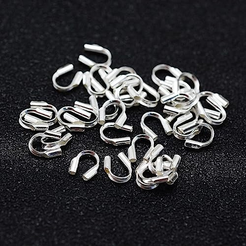 Perlin Drahtschutz Drahtbügel Drahtschutzbügel 925er Sterling Silber 5stk Wire Guardian Schmuckzubehör Schmuckherstellung Protector Kabelschutz