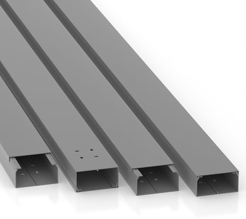 CILSON Kabelkanal, 120x60 mm, 1x2 m, Grau | PVC, UV-beständig, Innen & Außen, 1 Stange à 2 m, Made in Germany