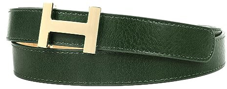 Zakatte • Damen Gürtel aus Kunstleder mit H-Schnalle Hüftgürtel Taillengürtel Damengürtel BS058