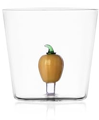 Ichendorf Milano Tumbler Peperone, Collection Vegetables, 35 cl, verre borosilicate, fait à la main