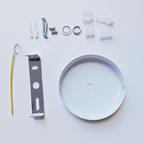 Chrasy Deckenabdeckung für Hängelampe der Lampen-Deckenplatte für Lampenfassung 100/120/150 mm Klemmnippel für Pendel-Lampen und Hänge-Leuchten (10CM)