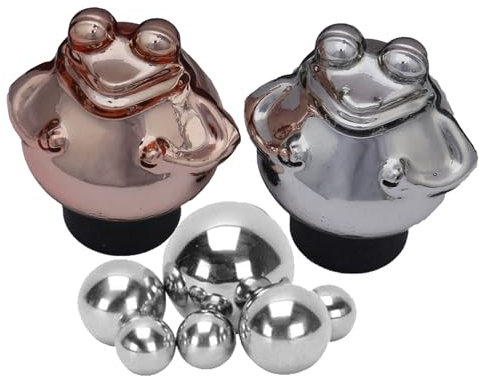 Storm's Gartenzaubereien Teichdeko Schwimmfrösche Silber/rosa mit Silber Kugeln Deko für Miniteiche