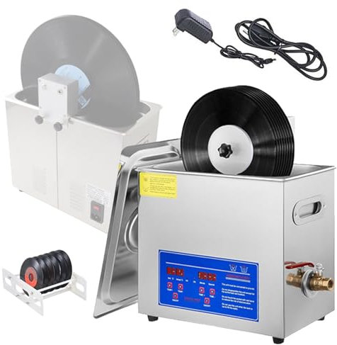 DOZPAL 6L Ultrasonic Cleaning Machine - 180W Stainless Steel Record Cleaner with Digital Timer & Heater, Professional Ultrasonic Cleaner 40kHz for Tools Watch Glasses Denture Parts
