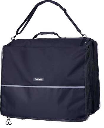 LeMieux Saddle Pad Carry Bag - Store, Protect and Carry Your Saddle Pads - Internal Hanging Strap - Mesh Air Vents - Adjustable Shoulder Strap - Black