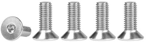 FOMGIIN Senkkopfschrauben Edelstahl M4x12mm, 50 Stück 304 Edelstahlschrauben Schrauben Senkkopf Din 7991 A2 V2A Innensechskant Senkschrauben, Senkschraube Vollgewinde Senkkopfschraube mit Metrischen