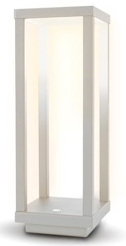 Majestic LEA - Lampada da tavolo LED senza fili ricaricabile, Luminosità regolabile, Luce Calda-Naturale-Fredda, per interni ed esterni IP54, Cavo USB-C incluso, H28,5cm, Avorio