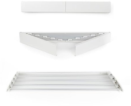 Vitapur Wäscheständer Wand - Ausziehbarer Wandtrockner mit 4m Trocknungsfläche - Rostfreier Wäscheständer für Balkon - Platzsparender Handtuchtrockner - Wäscheleine Ausziehbar - EU Marke