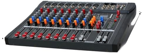 Mesa de Mezclas, Mezclador au-DIO Profesional for Estudio, 48V, 6/8/12 Canales, USB, Consola mezcladora de Sonido for DJ, Amplificador de Monitor Phantom Powers(8 Channels)