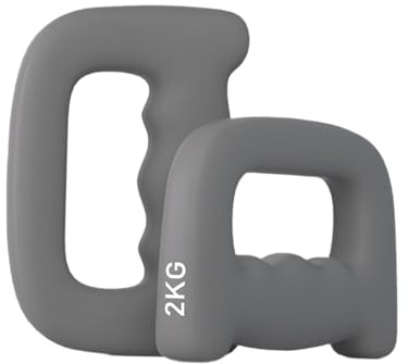 rockible 2X Boxhantel Griffhantel Multifunktionale rutschfeste tragbare Handgewicht Handgewicht für Pilates Workout Fitness, 2 Kg