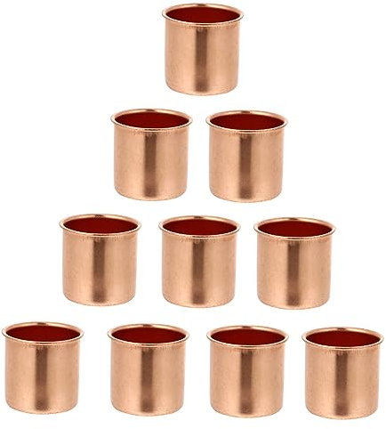 ETHZZLE 10pcs Decorative Candle Cups for Crafts Portable Iron Art Candle Holders for Home Office Create Warm Atmosphere Unique Design Random Styles