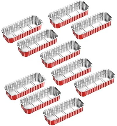 IMIKEYA Lot De 10 Récipients Empilables En Aluminium Pour Aliments De Barbecue Conservation De La Fraîcheur Pour Une Utilisation En Extérieur