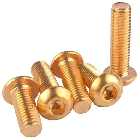 Vite a testa bombata in ottone M3-M8 Bulloni a testa tonda con esagono incassato esagonale, 5 pezzi, M5x30mm