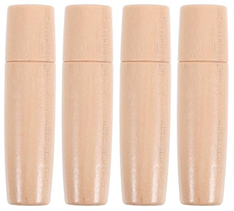 BESPORTBLE 4 Piezas Mango De Barbacoa Mango Barnizado para Barbacoa Reemplazo del del Cepillo para Barbacoa. Barnizado a Pincel De Tetera De Cepillo Madera Khaki