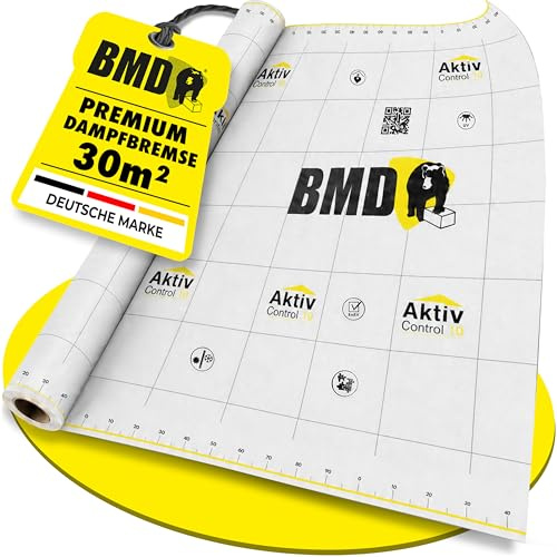 BMD Aktiv Control Dampfbremse | 1,5m x 20m | 30 m² | diffusionsfähige Dampfbremsfolie | gemäß DIN 4108 und ENEV | Neubau | Sanierung