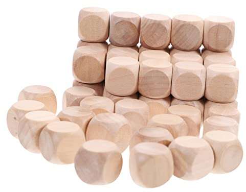 TEHAUX 20 Pezzi Legno Vuoti 30mm Per Artigianato e Giochi Creativi Blocchi Quadrati Non Finiti Per Natale Compleanni e Attività Educative