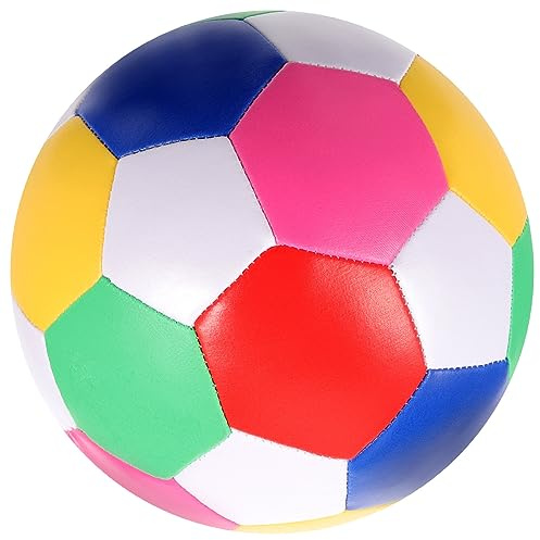 ERINGOGO Soft Soccer Ball for Kids Toddlers Indoor Outdoor Mini Silent Football 15cm Diameter Multi-color Soft Kid Football Toy