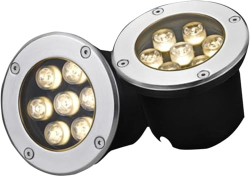 KjoiDWz Spots LED subaquatiques for paysage, éclairages d'allée, éclairages souterrains extérieurs étanches, spots LED encastrés(Rgb,24W(12v))