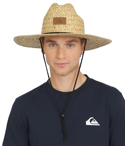 Quiksilver Men's Wide Brim Outdoor Sun Protection Lifeguard Straw Hat