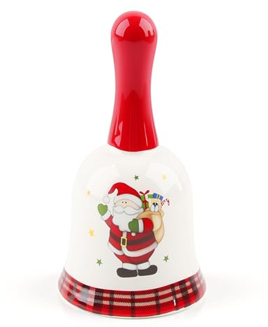 badaren Weihnachtsglocke 2025, Weihnachtsglocke Porzellan, Tischglocke Porzellan, Porzellanglocken,Sammlerstück Weihnachts Glocken, Weihnachtsdekorationen für Esstisch