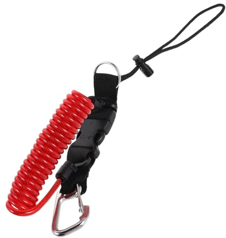 CONGARTENO Dragonne de Plongée Élastique avec Clip Rapide Inox Corde Spirale Anti-perte pour Caméra et Outils Sécurité Renforcée pour Photographes Aquatiques