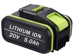 Herramientas eléctricas inalámbricas: compatibles con Worx, baterías Recargables de Iones de Litio de 20 V WA3553, WA3551, WA3553.1 y WA3570.(5.0Ah)
