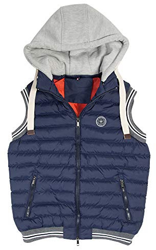 PFIFF 102558 Steppweste mit Abnehmbarer Kapuze, dunkelblau XL