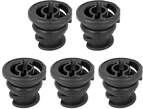 X AUTOHAUX Ölablassschraube Mit Dichtring Für Volkswagen Passat 2018 5 Stk. | Mat: ABS, Farbe: Schwarz, Gr: 20x22mm, OE: 06L103801, Für VW: Beetle, GTI, Golf, Jetta, Alltrack, SpW, Tiguan, Golf R 15-18