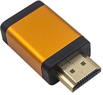 Duttek Adattatore HDMI maschio a femmina, adattatore HDMI placcato oro connettore HDMI supporta risoluzione video 4kx2k@60HZ, UHD, 3D, colore profondo 48bit, funzione Ethernet (arancione)